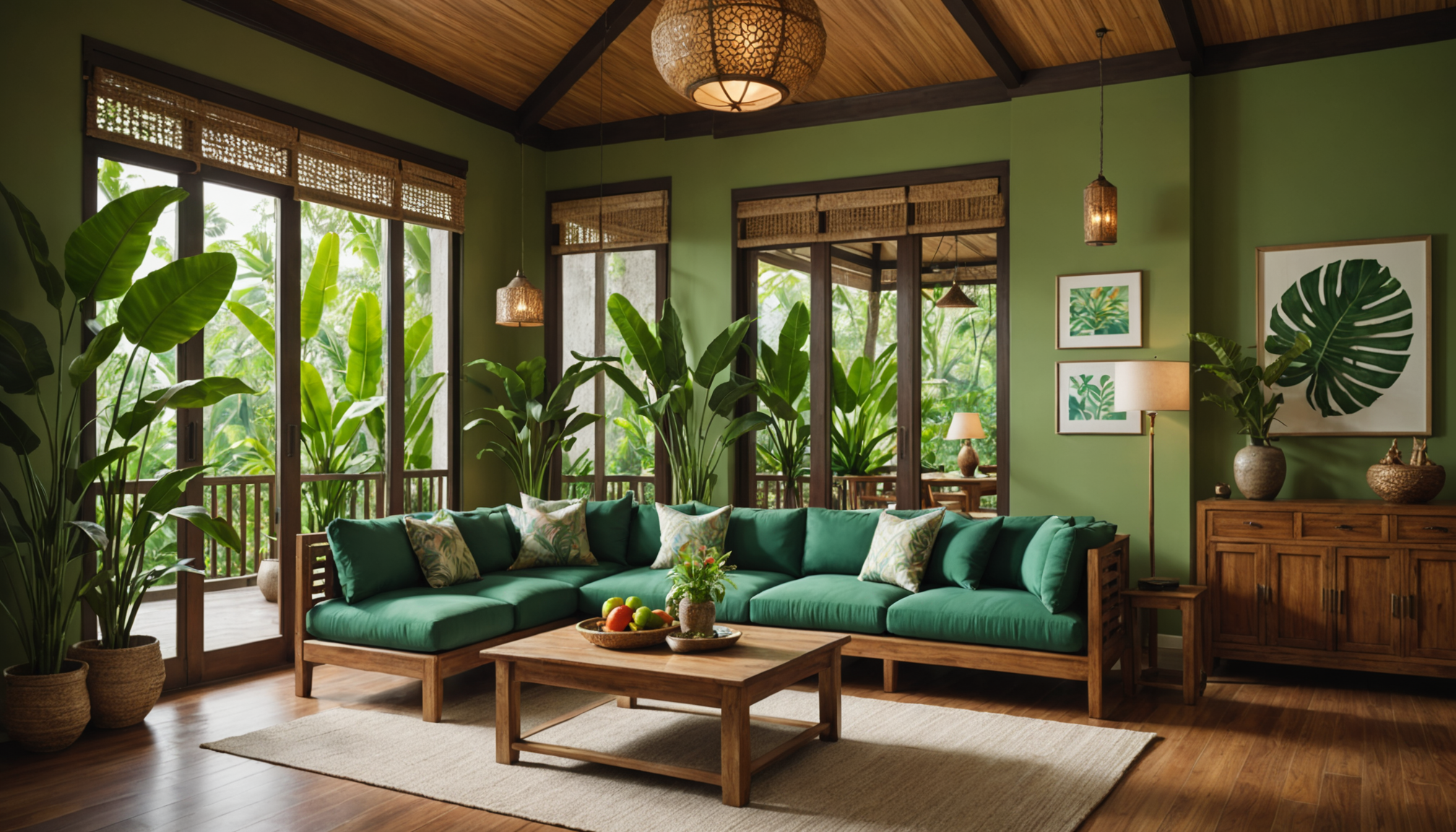 explorez une déco tendance en thaïlande avec une palette tropicale et des murs aux teintes fraîches, pour un intérieur moderne et coloré qui invite au voyage.