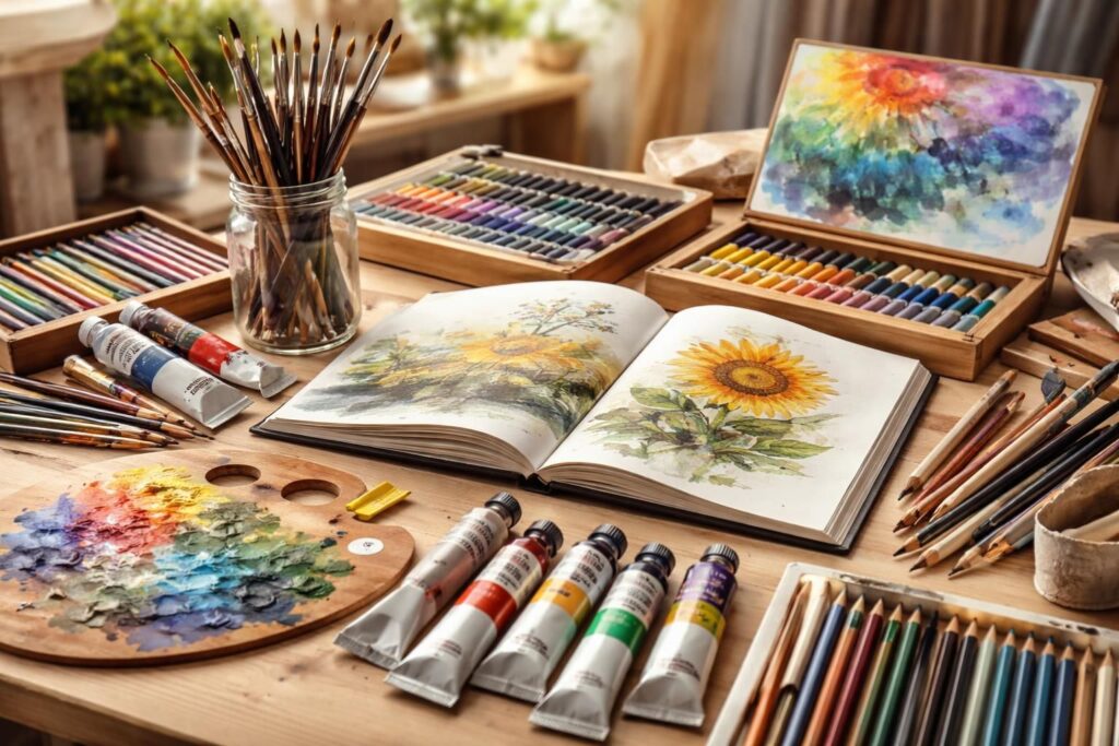 Fournitures artistiques et peinture pour créatifs chez Sennelier, Dalbe et Cultura beaux-arts