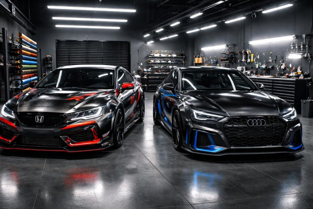Peinture et covering automobile personnalisé pour votre Honda Civic Type R ou Audi RS3