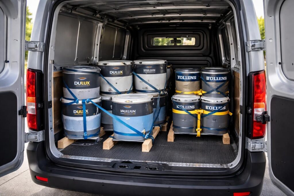 Transporter vos pots de peinture Dulux Valentine et Tollens en toute sécurité dans votre véhicule