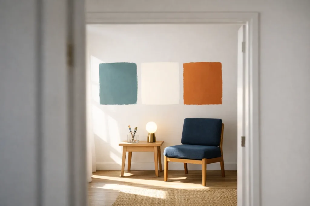 Une couleur change avec la lumière : nord, sud, ampoule